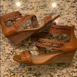 Lucky Brand leather wedges